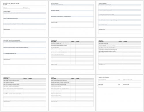 Project Post Mortem Report Template