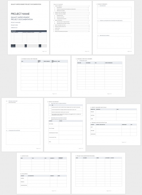 Quality Improvement Project Documentation Template