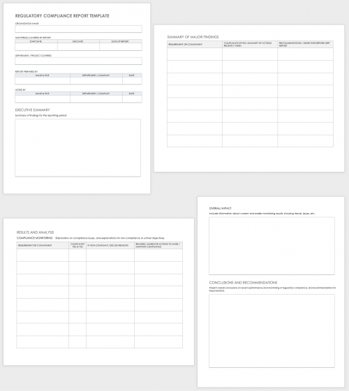 Regulatory Compliance Report Template