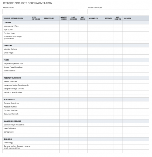 Website Project Documentation Template