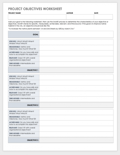 How to Write S.M.A.R.T. Project Objectives Smartsheet