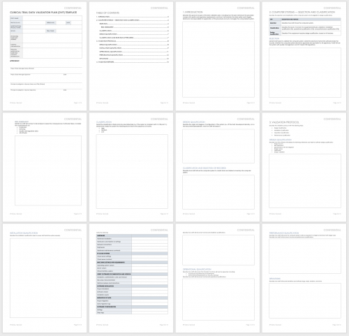 Clinical trial Data Validation Plan Template