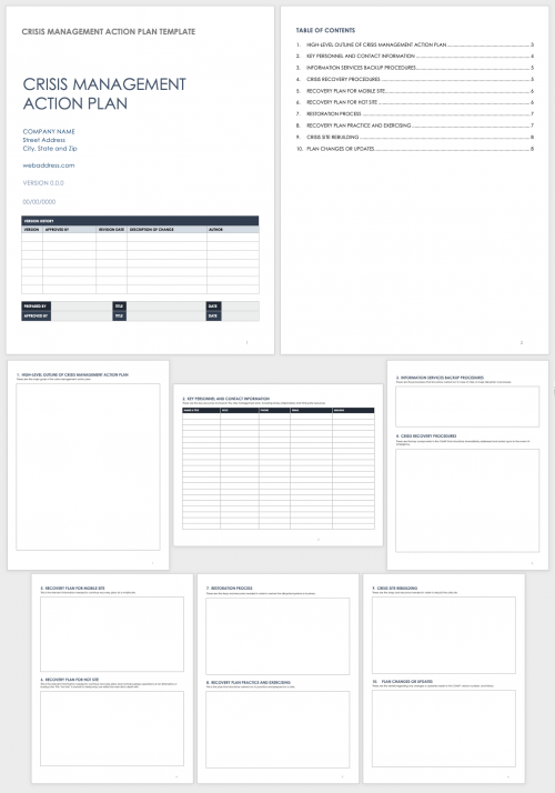 Crisis Management Action Plan Template