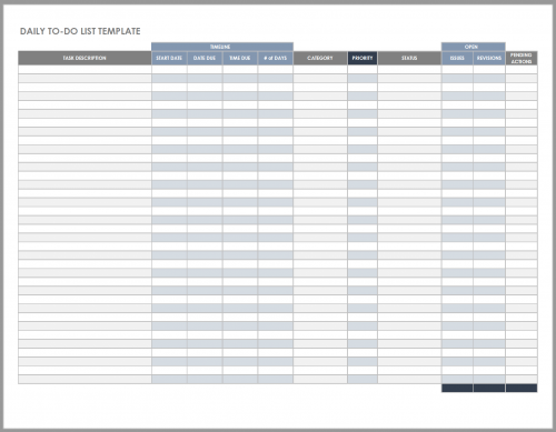 Daily To Do List Template