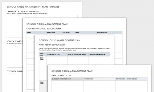 School Crisis Management Plan Template