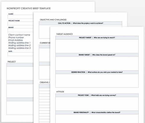 Nonprofit Creative Brief Template