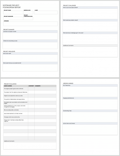 Free Post-Mortem Templates Roundup | Smartsheet