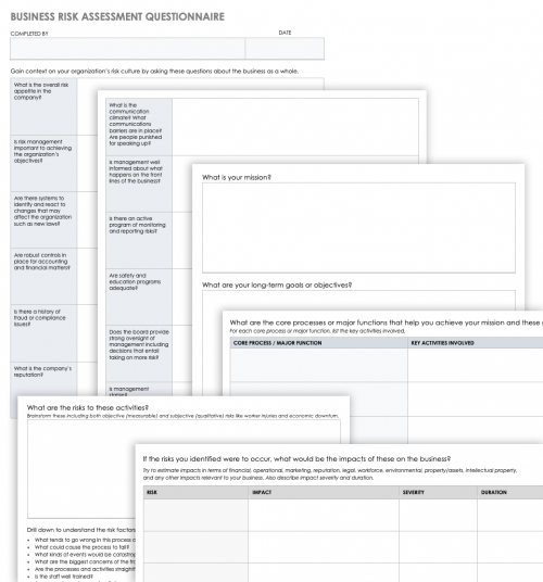 Business Risk Assessment Questionnaire Template