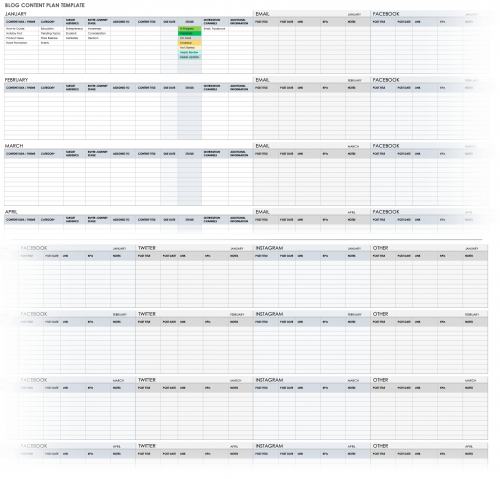 Blog Content Plan Template