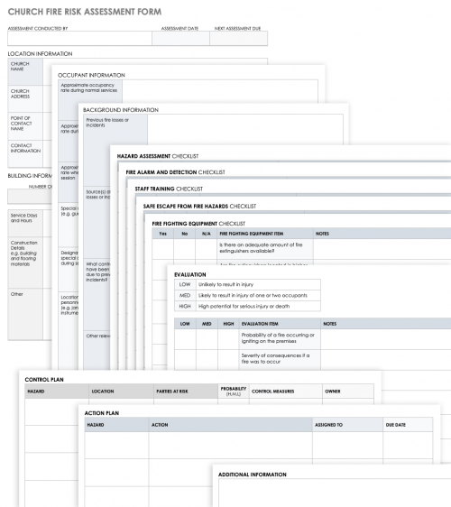 Church Fire Risk Assessment Form