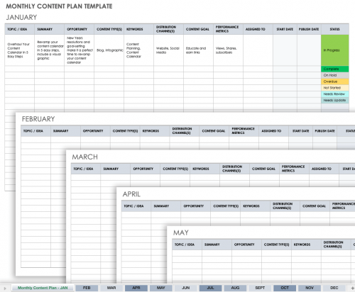 10+ Free Content Plan Templates 