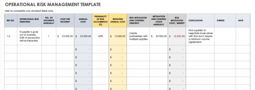 Operational Risk Management Template