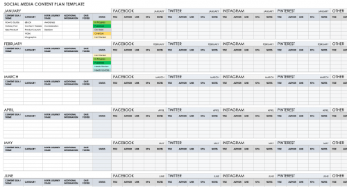 10+ Free Content Plan Templates | Smartsheet