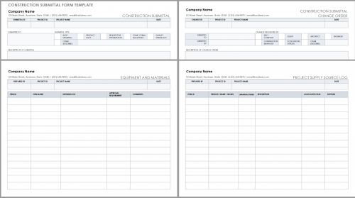 Construction Submittal Form Template