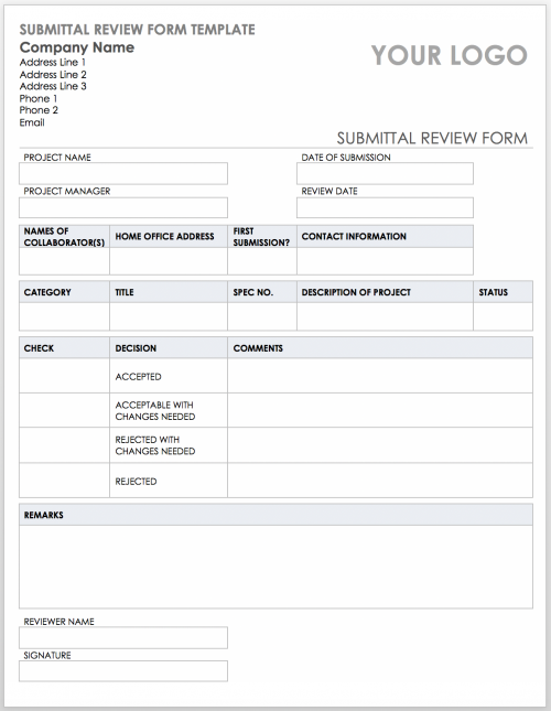 Free Construction Submittal Templates | Smartsheet