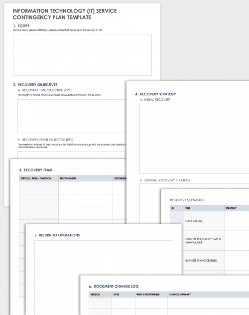 Information Technology IT Service Contingency Plan Template