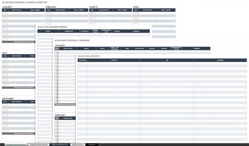 Free Blog Calendar Templates and Samples | Smartsheet