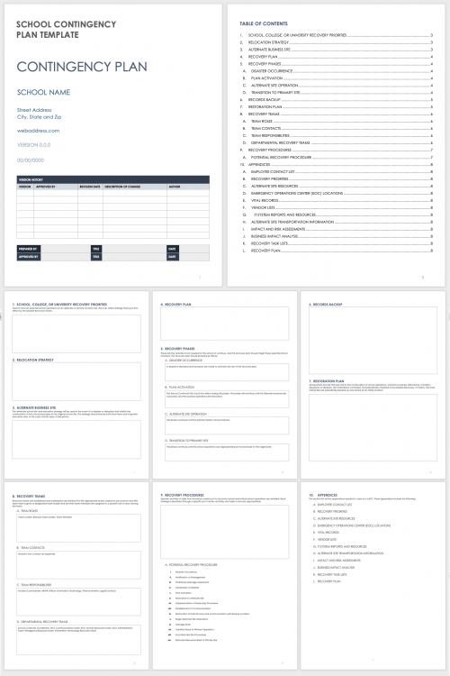 Free Contingency Plan Templates | Smartsheet