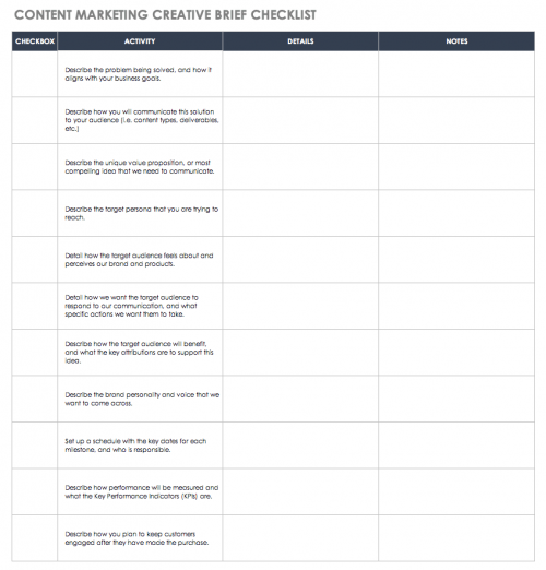 Free Content Marketing Plan Templates | Smartsheet