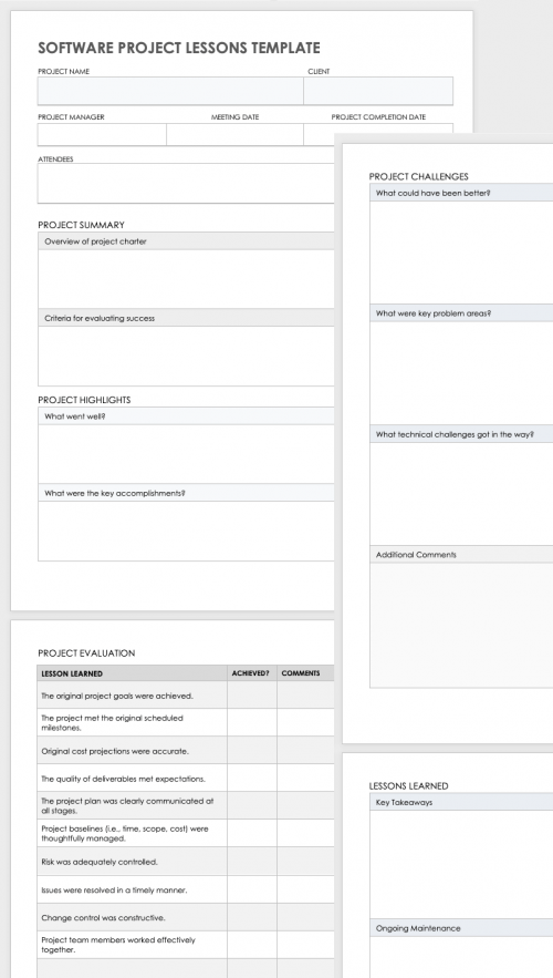 Software Project Lessons Template