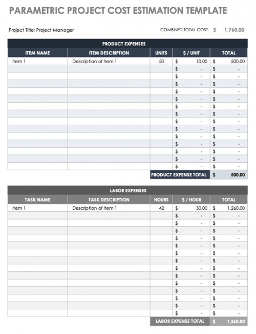 Free Project Costing Templates | Smartsheet