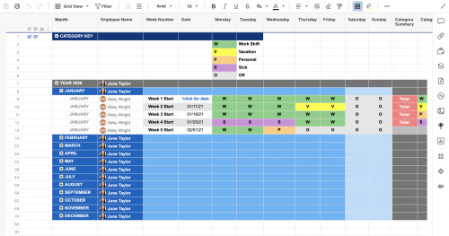 Employee Attendance Tracker Template | Smartsheet