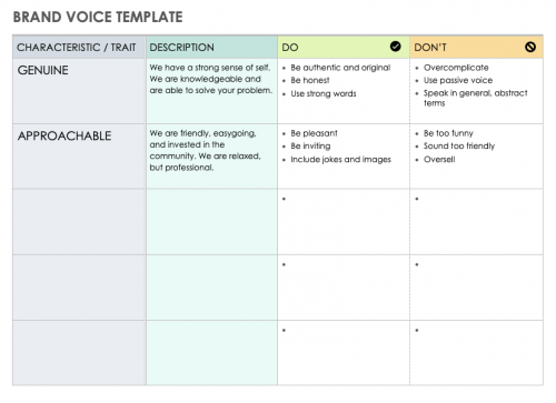 Brand Voice Template