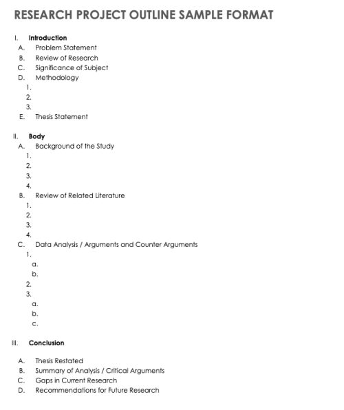 Free Project Outline Templates | Smartsheet