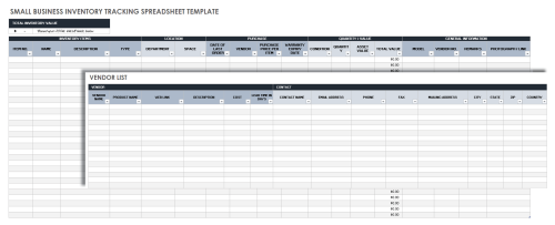 Free Small Business Inventory Templates | Smartsheet