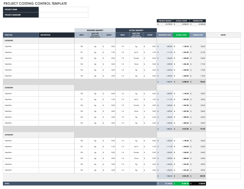 Free Project Costing Templates | Smartsheet