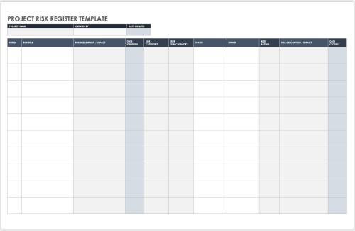 Free Project Risk Templates | Smartsheet