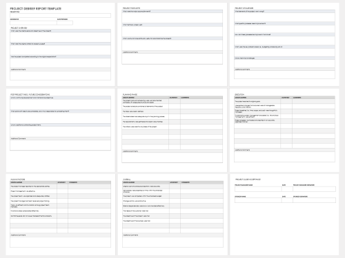 Project Debrief Report Template