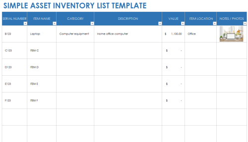 Free Asset Inventory Templates Equipment List Excel Table – Browse ...