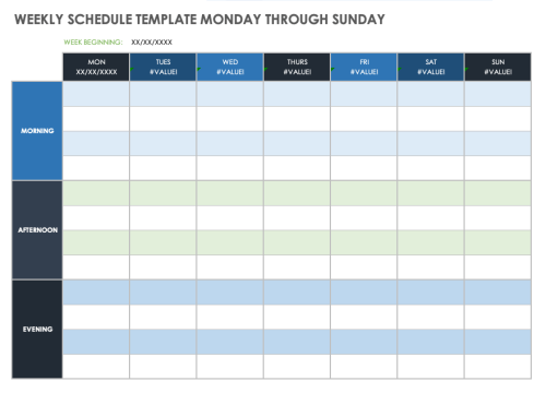 15 Free Weekly Calendar Templates | Smartsheet