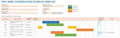 Free Construction Schedule Templates | Smartsheet