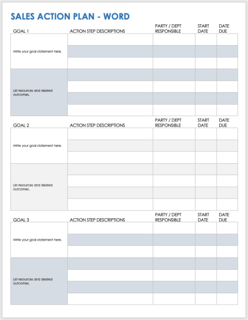 Free Microsoft Word Action Plan Templates | Smartsheet