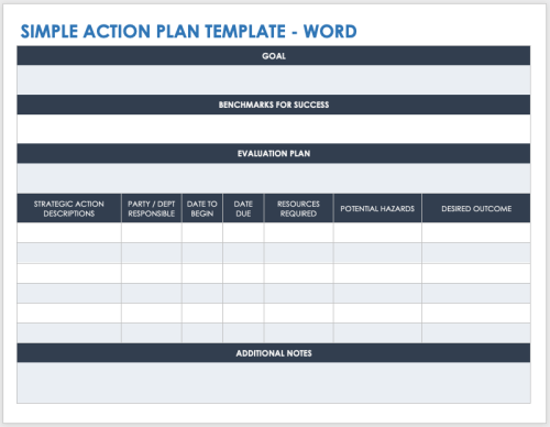 Free Microsoft Word Action Plan Templates | Smartsheet