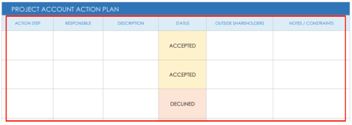 account plan project account action plan