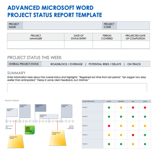 Free Microsoft Word Project Management Templates | Smartsheet