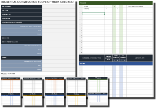 Residential Construction Scope of Work Template