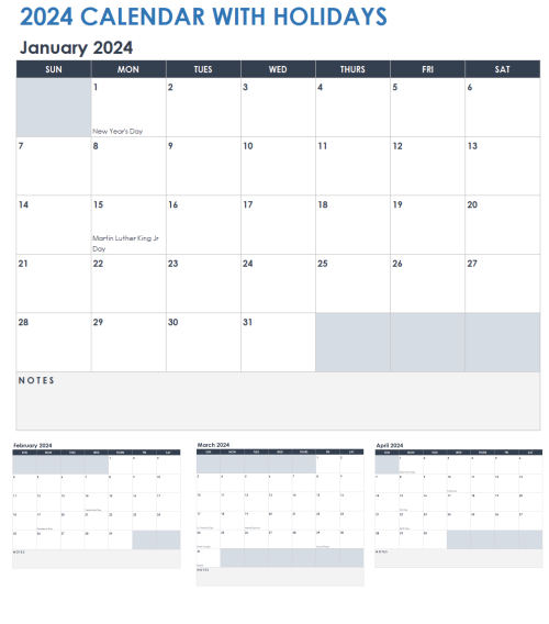 Free Google Sheets Monthly Calendar Templates | Smartsheet