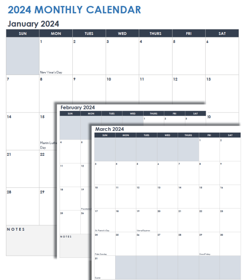 Free Google Sheets Monthly Calendar Templates | Smartsheet