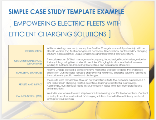 Simple Case Study Example Template