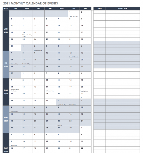 21 Free Event Planning Templates | Smartsheet