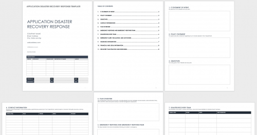Application Disaster Recovery Response Template