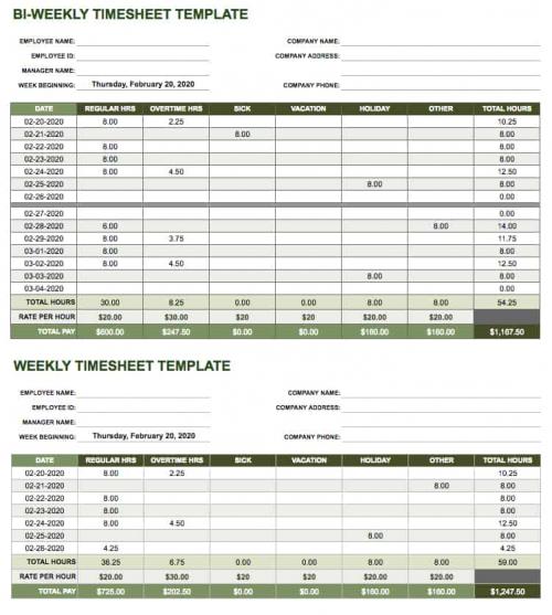 17 Free Timesheet and Time Card Templates | Smartsheet