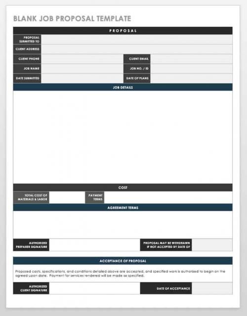 Free Job Proposal Templates 