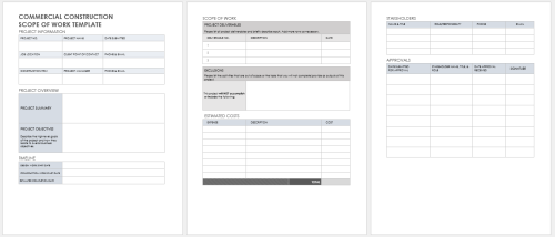 Commercial Construction Scope of Work Template