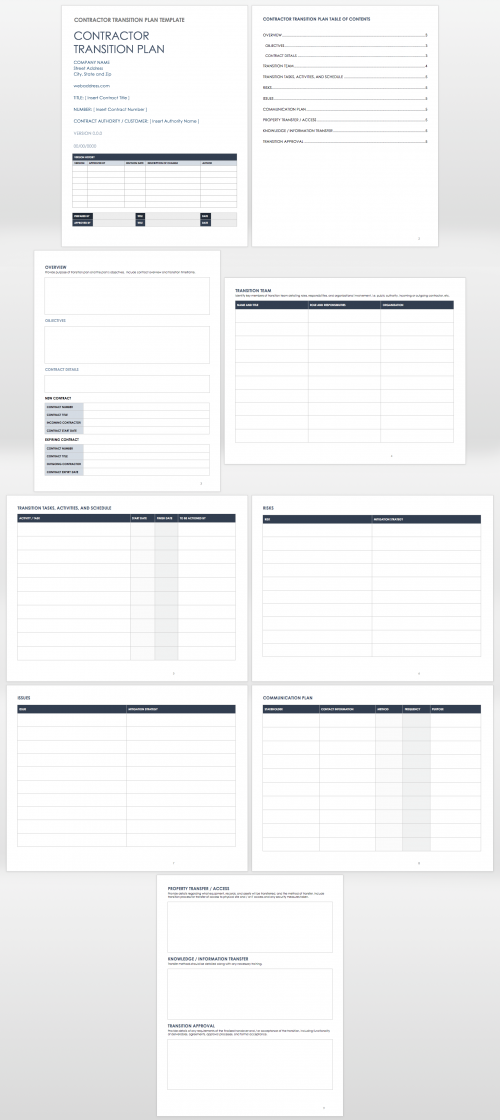 Free Business Transition Plan Templates | Smartsheet