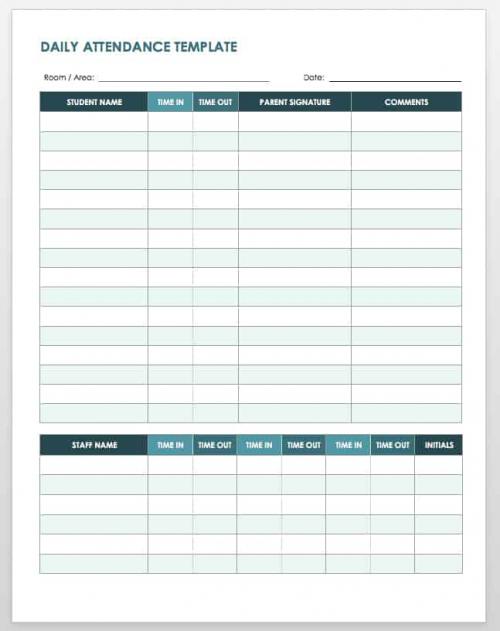 Free Attendance Spreadsheets and Templates | Smartsheet